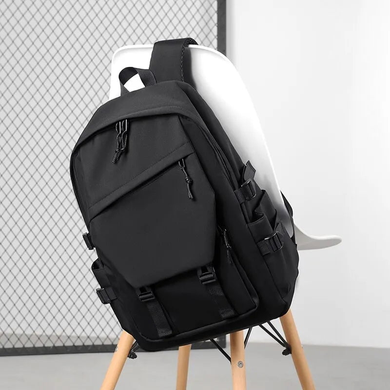 Storazone One 15 Inch Polyester Waterproof Solid Color Simple Men's Backpack Fashion Couple Student Computer Backpack