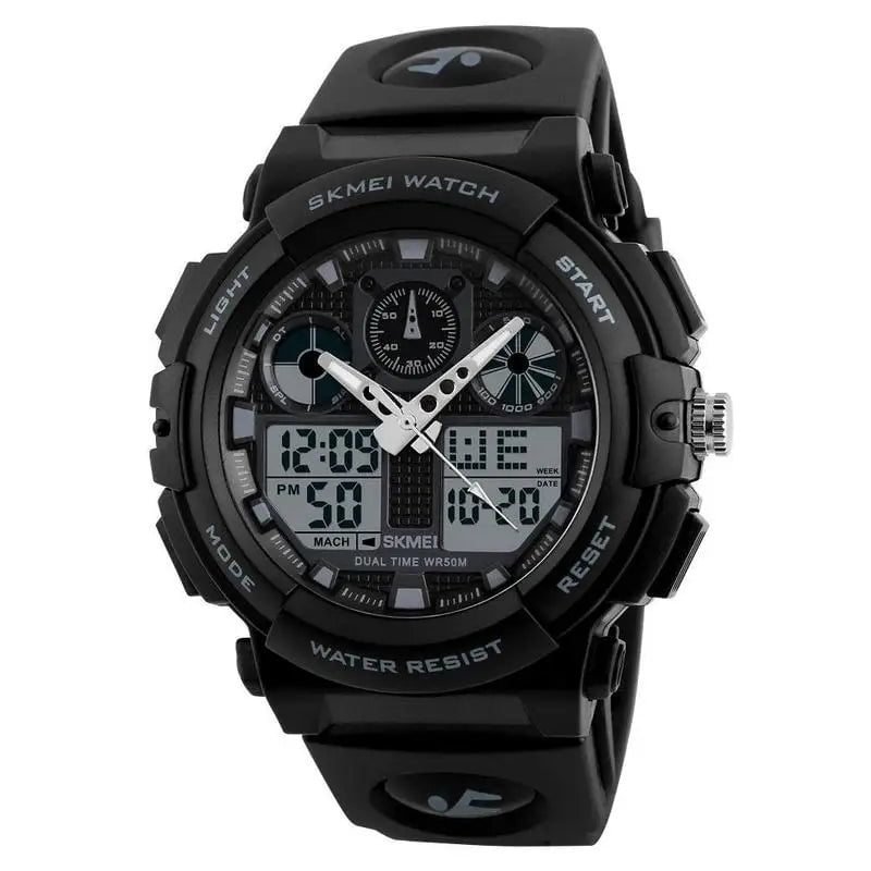 Storazone One-size-gray / China Sports Wristwatch Outdoor Waterproof Led Digital Luxury Military For Boyfriend Watches Gift Watch Quartz Birthday Men