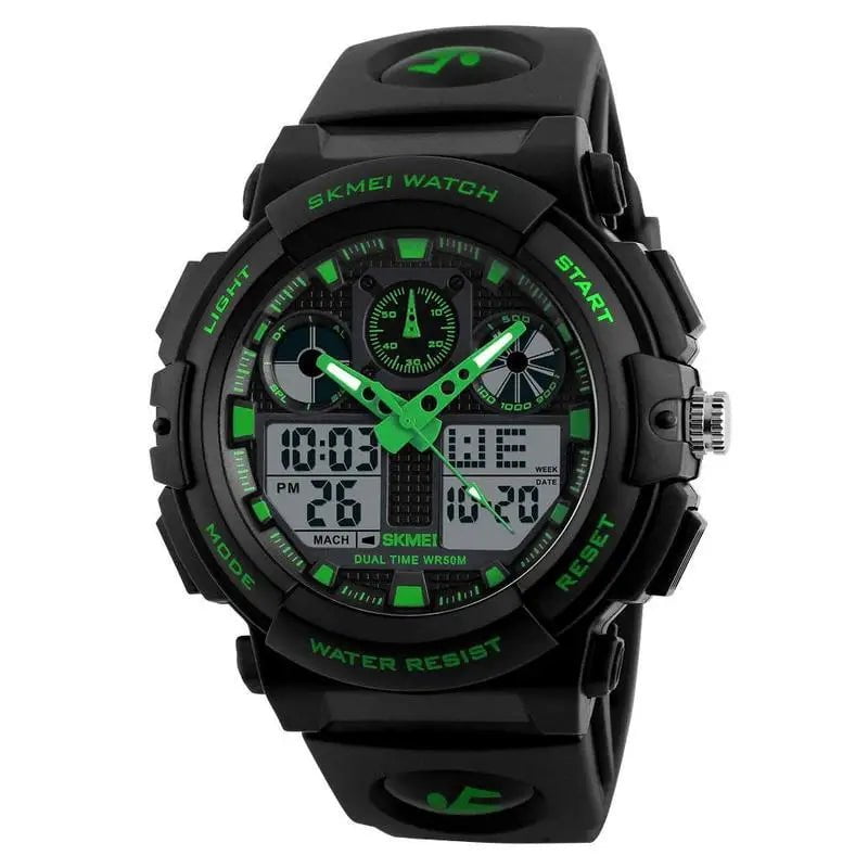 Storazone One-size-green / China Sports Wristwatch Outdoor Waterproof Led Digital Luxury Military For Boyfriend Watches Gift Watch Quartz Birthday Men