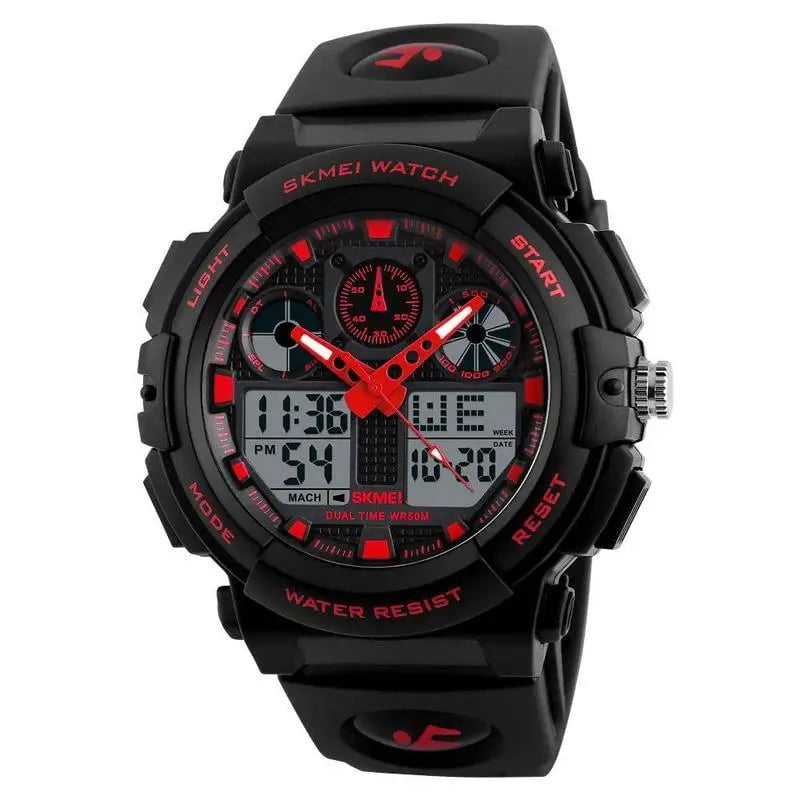 Storazone One-size-red / China Sports Wristwatch Outdoor Waterproof Led Digital Luxury Military For Boyfriend Watches Gift Watch Quartz Birthday Men