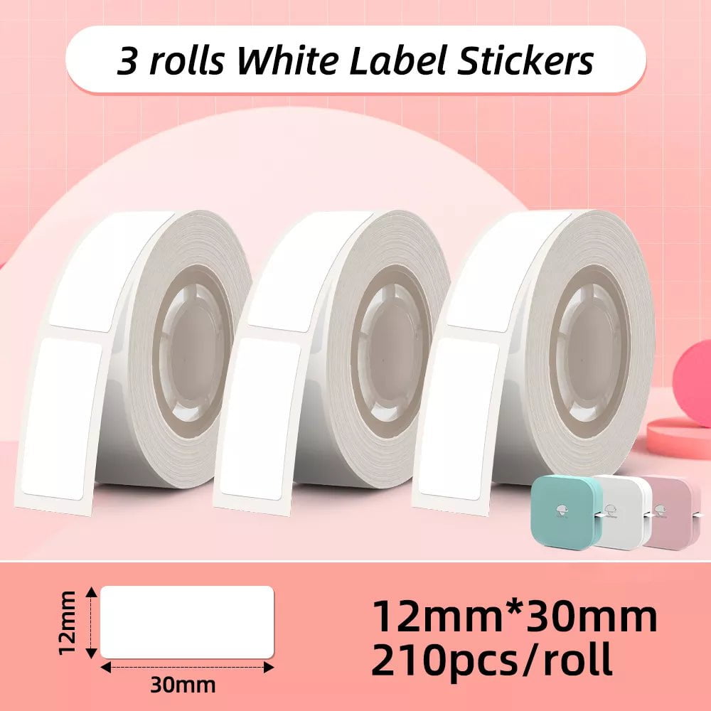 Storazone Only 12x30mm Sticker / CHINA Phomemo Q30 Label Maker Machine Mini Pocket Thermal Label Printer Wireless DIY Sticker Label Machine Various Label Paper