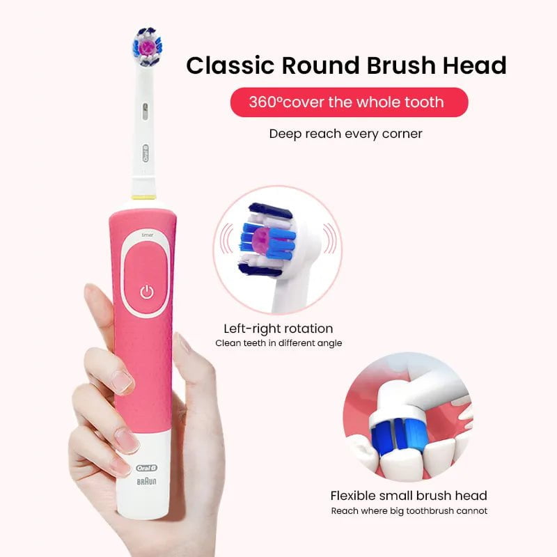 Storazone Oral B D100 Electric Toothbrush 2D Vitality Cleaning Teeth Brush Waterproof Electronic Teeth Brush Inductive Charger With Timer