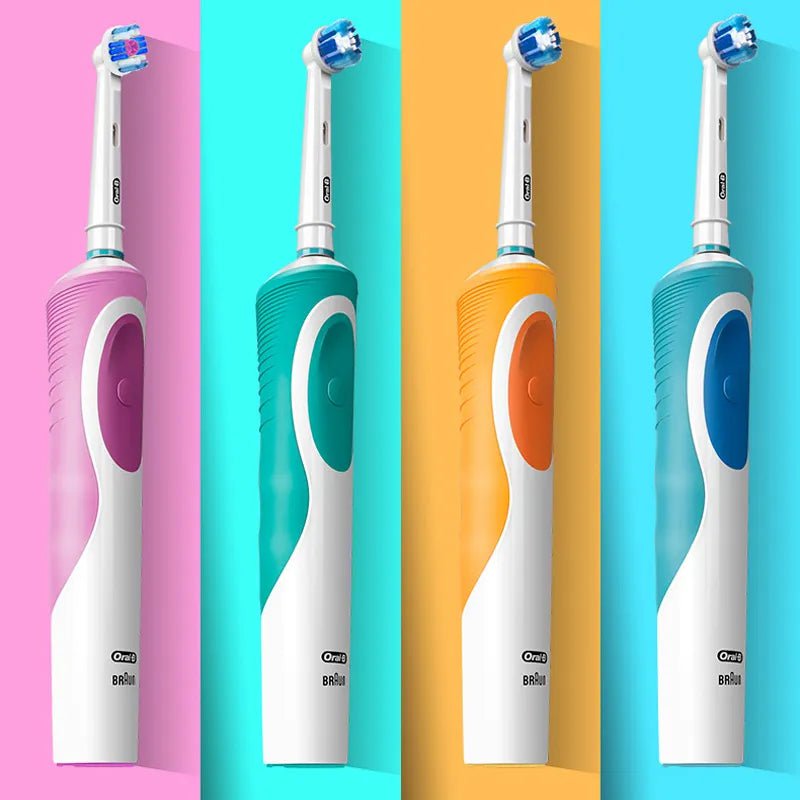 Storazone Oral B Electric Toothbrush 2D Rotary Vibration Clean Charging Tooth Brush Cross Action Bristle Oral Care 4 Gift Brush Heads Free