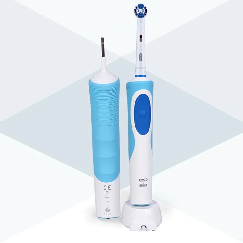 Storazone Oral B Electric Toothbrush 2D Rotary Vibration Clean Charging Tooth Brush Cross Action Bristle Oral Care 4 Gift Brush Heads Free