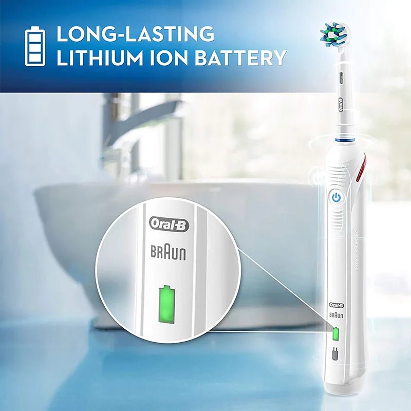 Storazone Oral B Electric Toothbrush Pro 4000 3D Action Daily Clean Teeth Visible Pressure Sensor 4 Modes Gum Cares Waterproof Rechargeabl