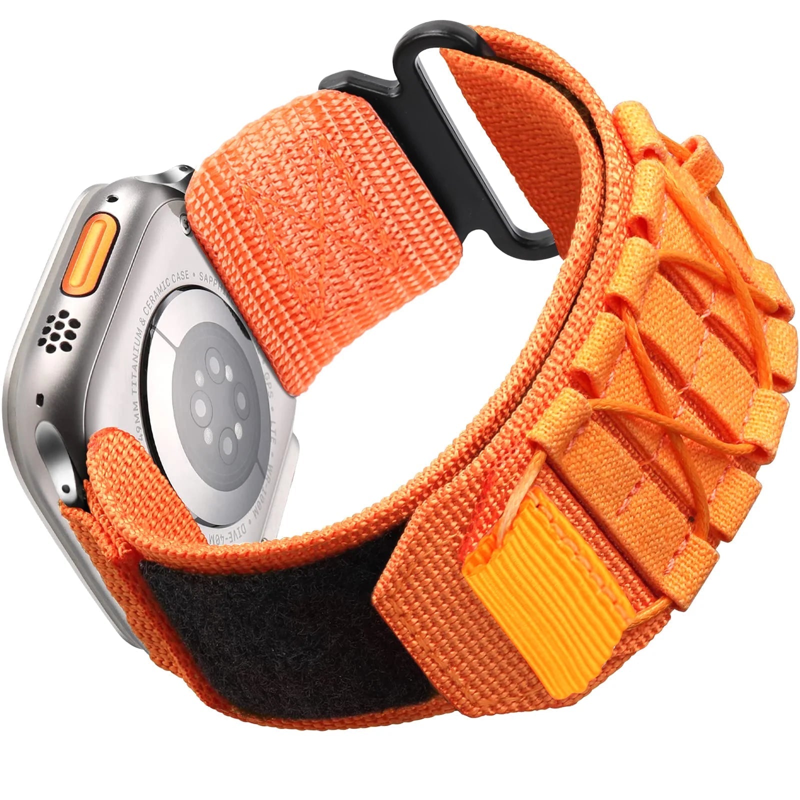 Storazone Orange / 38mm 40mm 41mm / 22mm Tough Woven Sport Band Compatible Apple Watch 9/8/7/6/5/4/3/2/1/SE/Ultra Nylon Sport Band for iWatch 49mm 45mm 44mm 42mm 41mm