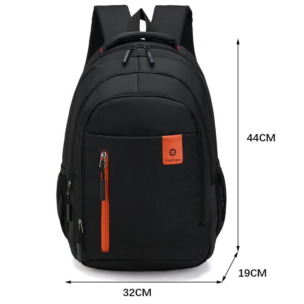 Storazone orange-B Men's Backpacks Oxford Waterproof Rucksack Business Computer Bag Casual Travel Backpack Senior High School Student Schoolbag