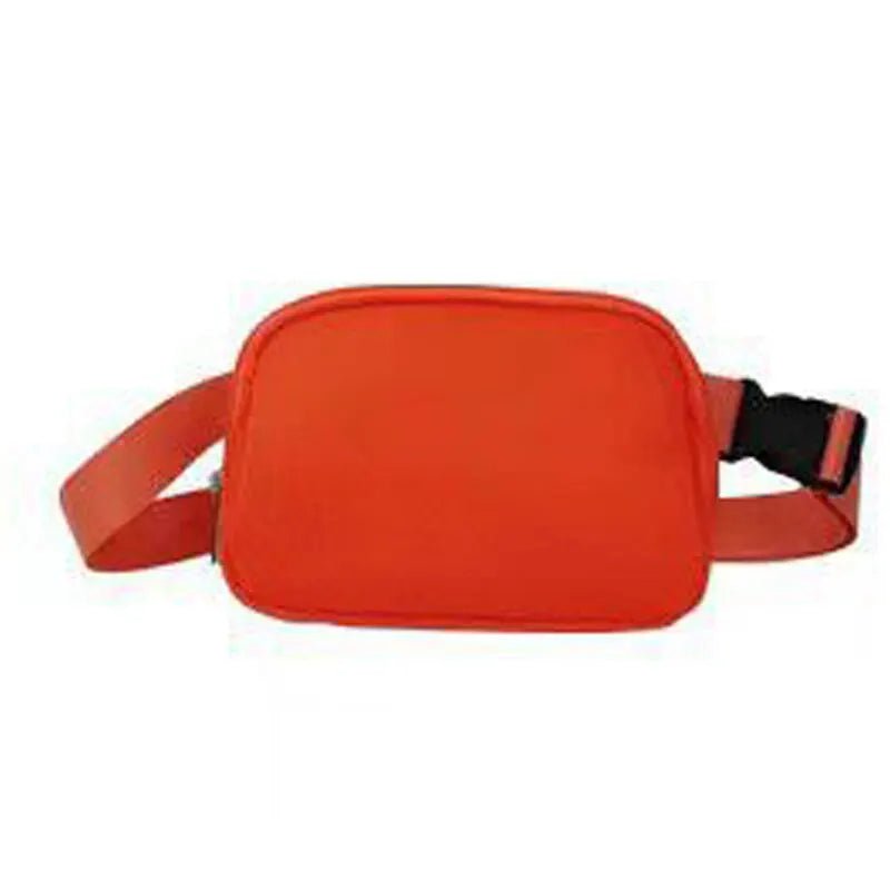 Storazone Orange Casual Waist Bag Waterproof Portable Pack Zipper Chest Bag Outdoor Sports Crossbody Bag Casual Travel Belt Bag