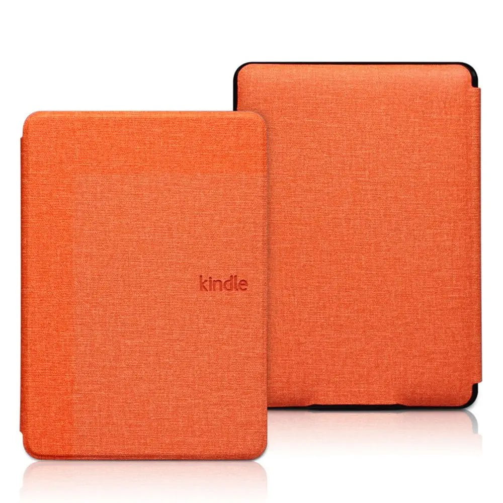 Storazone Orange Protective Shell Ultra Slim PU Leather Smart Cover 6.8 Inch Folio Case For Kindle Paperwhite 5 11th Generation 2021