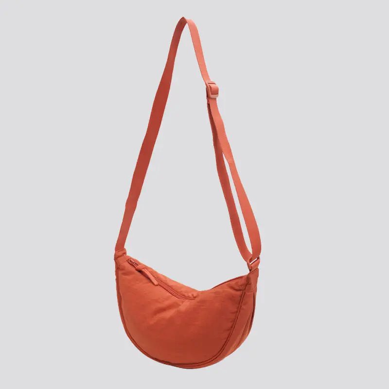 Storazone orange Simple Design Women's Messenger Bag Fashion Ladies Nylon Hobos Small Shoulder Bags Vintage Female Girls Purse Cloth Handbags