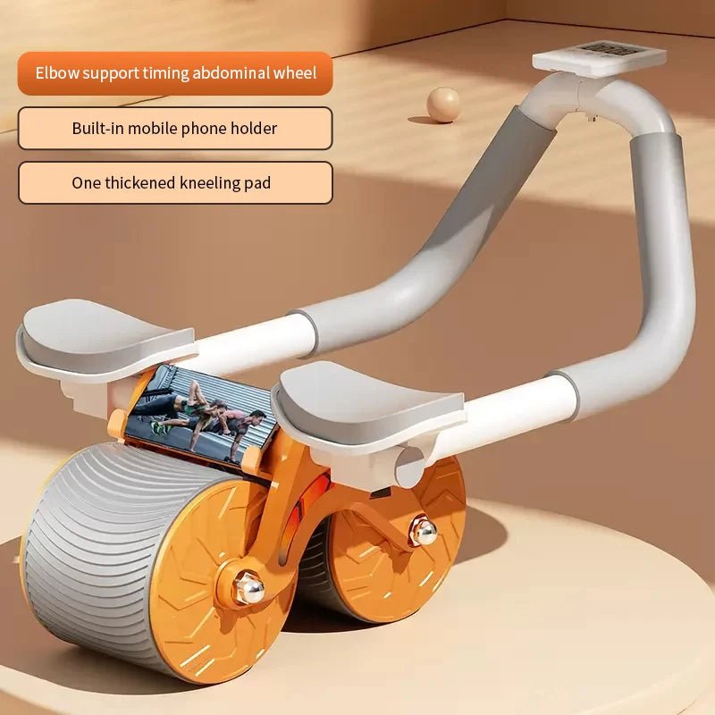 Storazone Orange with Timing Plank Trainer Push Up Healthy Abdominal Wheel Automatic Rebound Abdominal Muscle Training Household Model Ab Roller