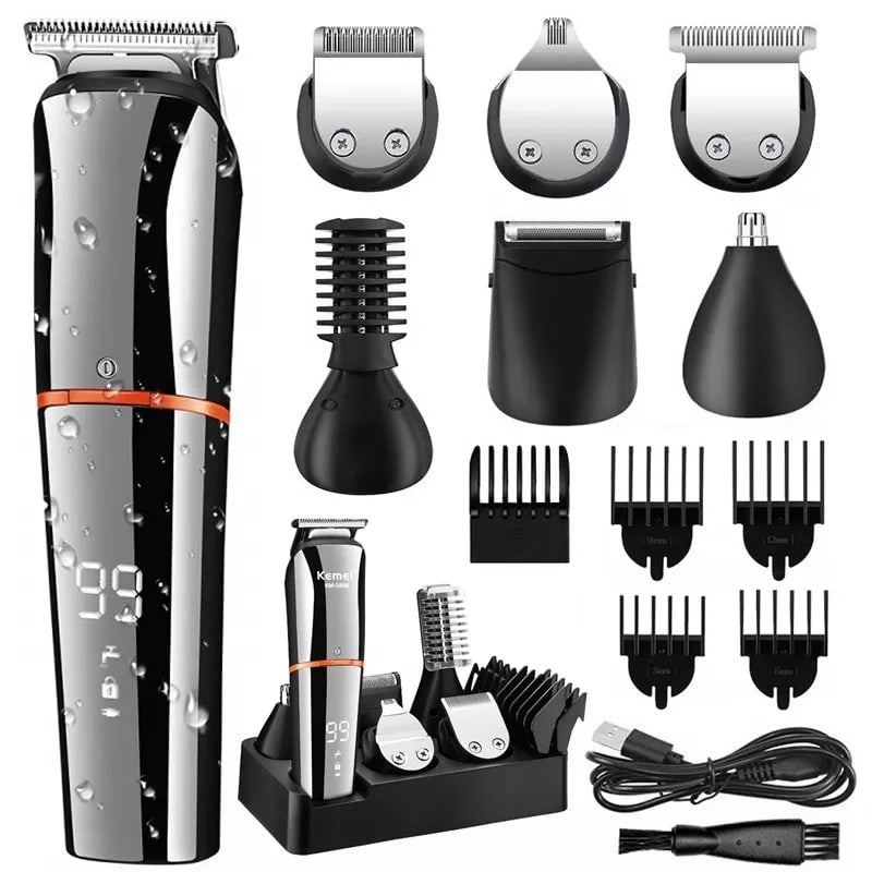 Storazone Original Kemei Digital Display All In One Hair Trimmer For Men Eyebrow Beard Trimmer Electric Hair Clipper Grooming Kit Haircut