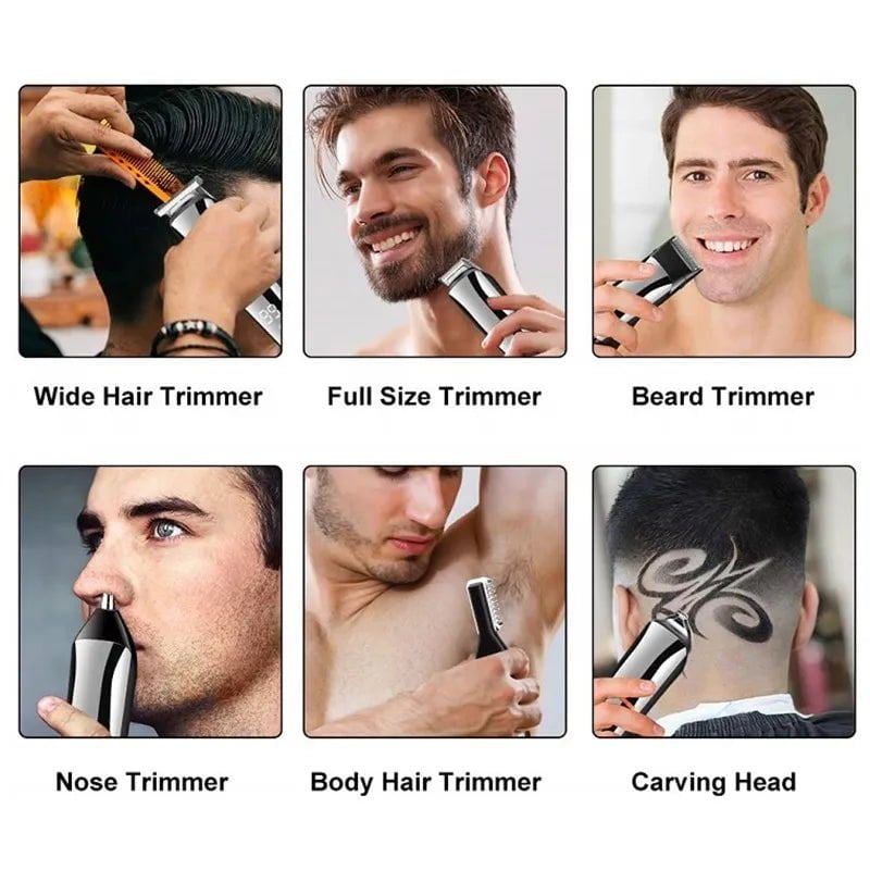 Storazone Original Kemei Digital Display All In One Hair Trimmer For Men Eyebrow Beard Trimmer Electric Hair Clipper Grooming Kit Haircut