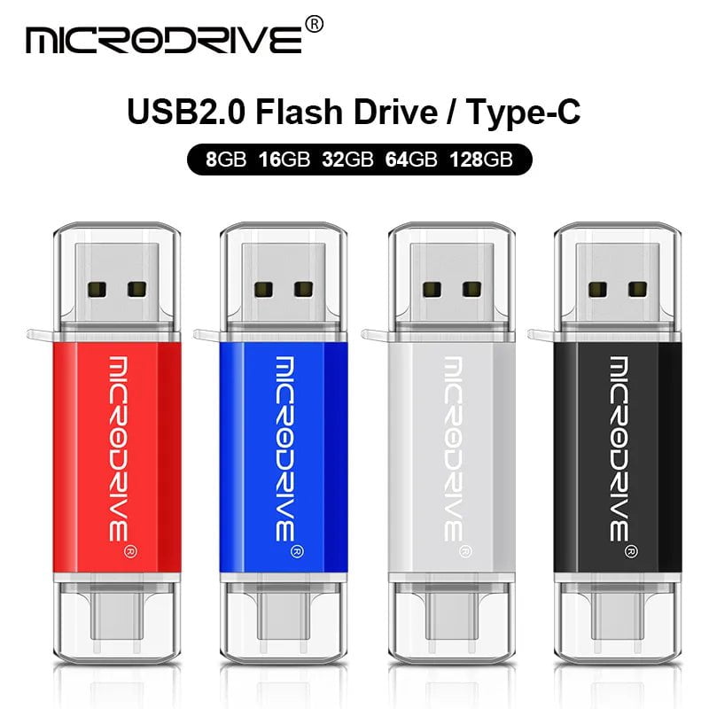 Storazone OTG USB Flash Drive Type C Pen Drive 256GB 128GB 64GB 32GB USB Stick 16gb 8GB 4GB Pendrive for Type-C Device