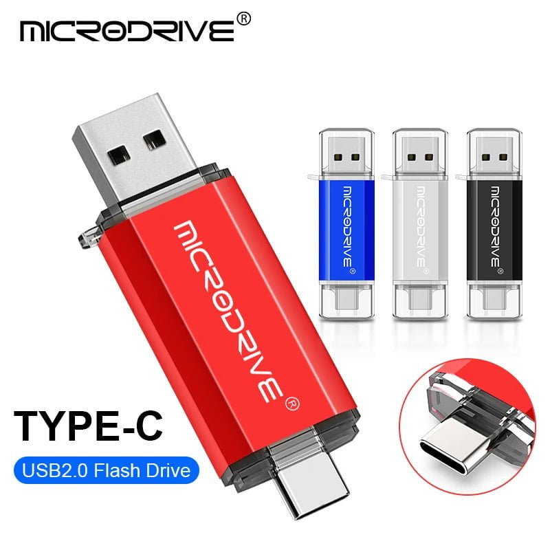 Storazone OTG USB Flash Drive Type C Pen Drive 256GB 128GB 64GB 32GB USB Stick 16gb 8GB 4GB Pendrive for Type-C Device