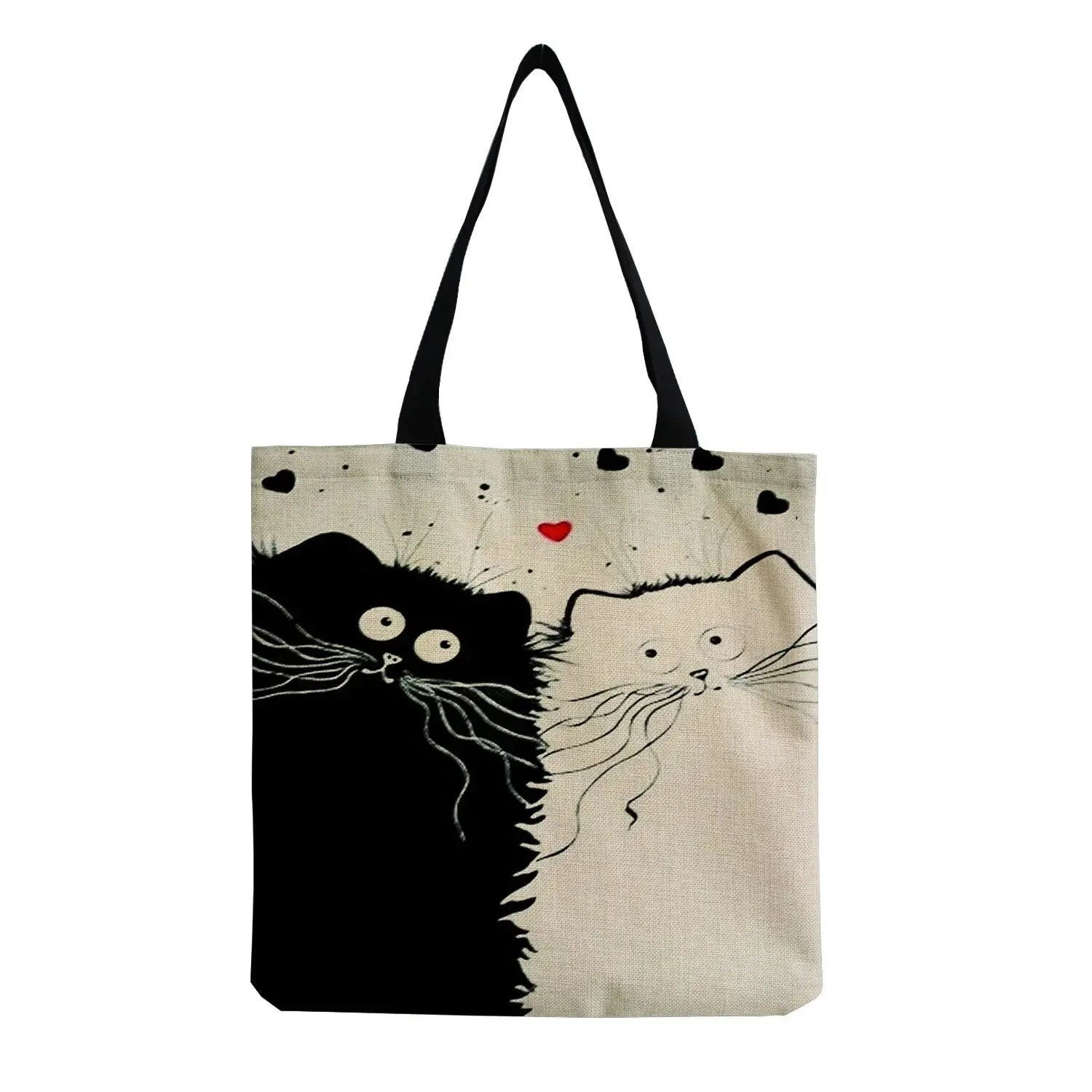 Storazone Other Andeiltech Canvas Tote Bag for Women Aesthetic Cute Cat Shopping Grocery Reusable School with Inner Zipper Girl Gift