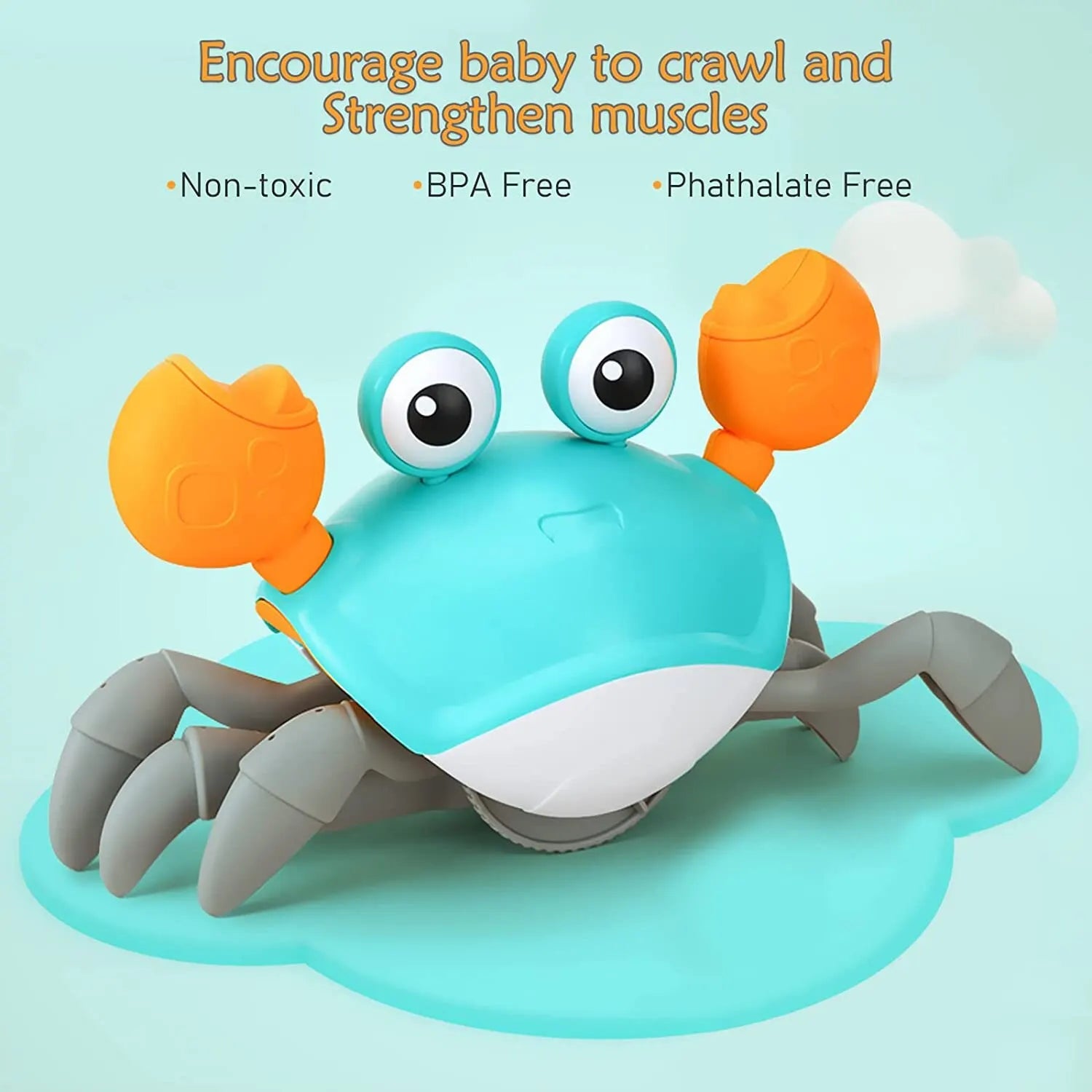 Storazone Other / Green 1Pc Escape Crab Auto-sensing Function Children Crawling Avoiding Obstacles Electronic Pet With Music and Light