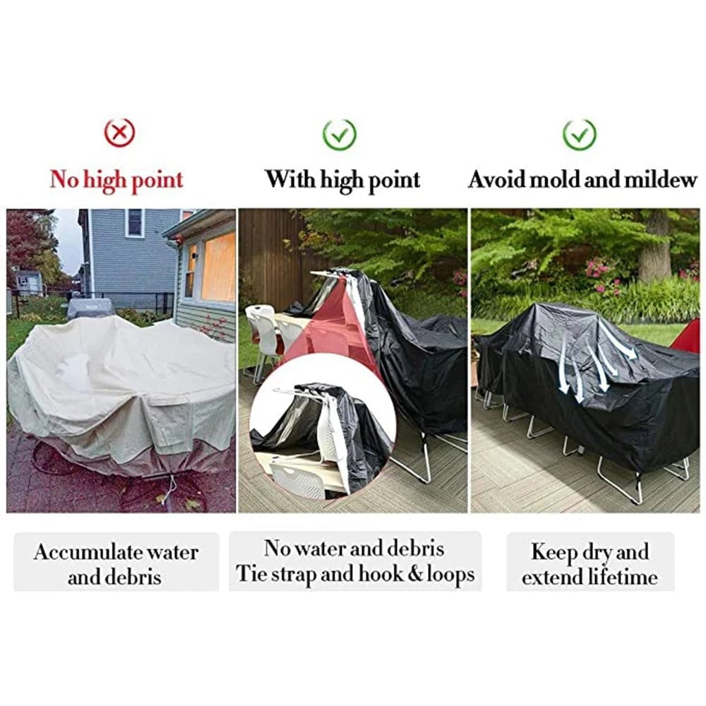 Storazone Outdoor Furniture Covers Waterproof Rain Snow Dust Wind-Proof Anti-UV Oxford Fabric Garden Lawn Patio Furniture Covers 40 Size