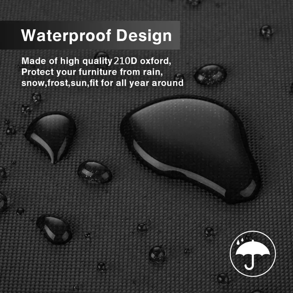 Storazone Outdoor Furniture Covers Waterproof Rain Snow Dust Wind-Proof Anti-UV Oxford Fabric Garden Lawn Patio Furniture Covers 40 Size