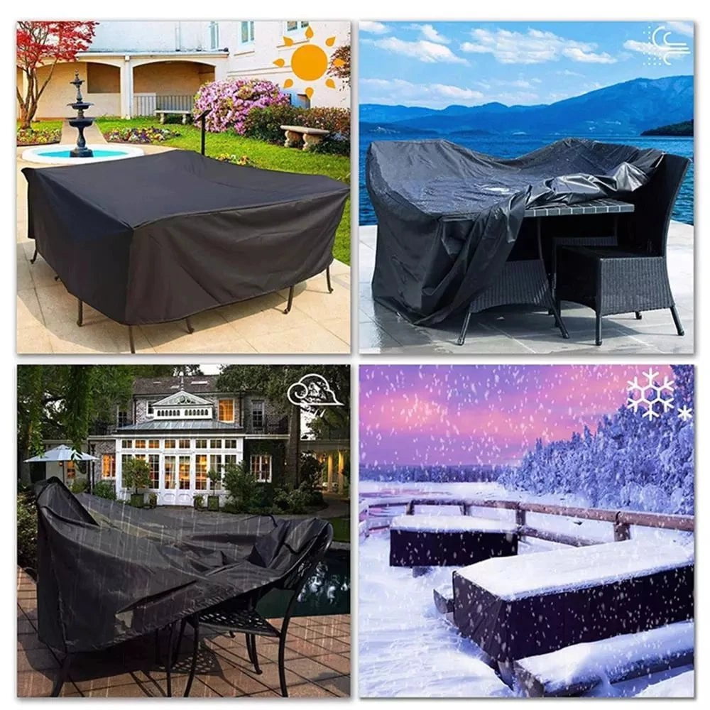 Storazone Outdoor Furniture Covers Waterproof Rain Snow Dust Wind-Proof Anti-UV Oxford Fabric Garden Lawn Patio Furniture Covers 40 Size