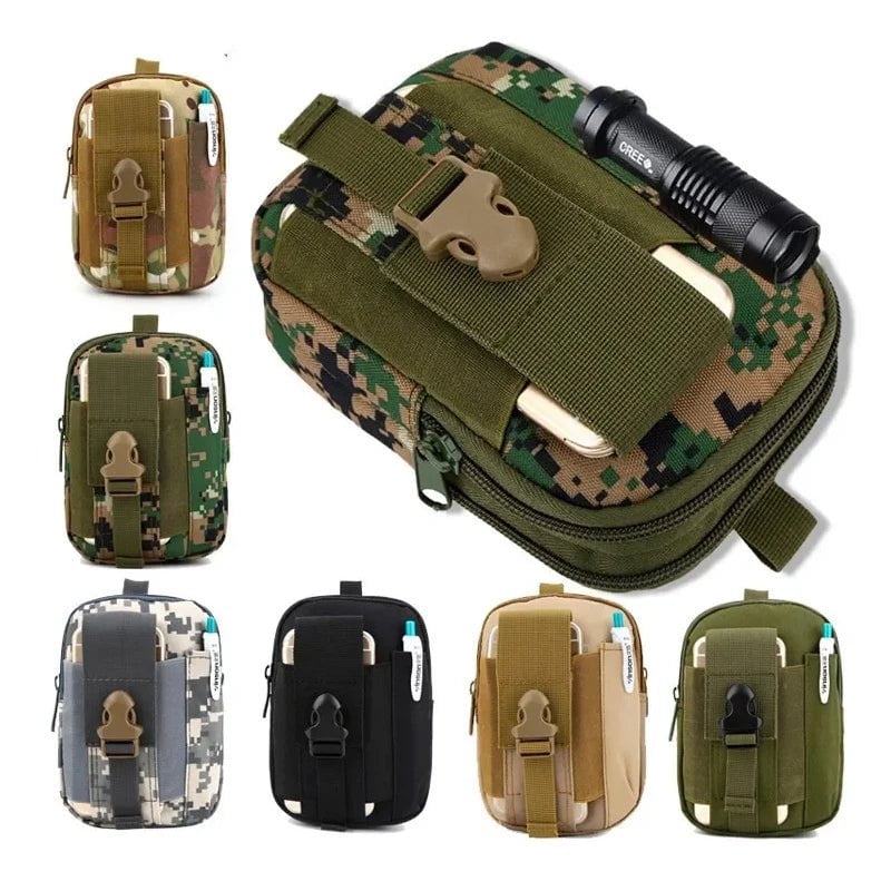 Storazone Outdoor Men Waist Pack Bum Bag Pouch Waterproof Tactical Military Sport Hunting Belt Molle Nylon Mobile Phone Bags Travel Tools