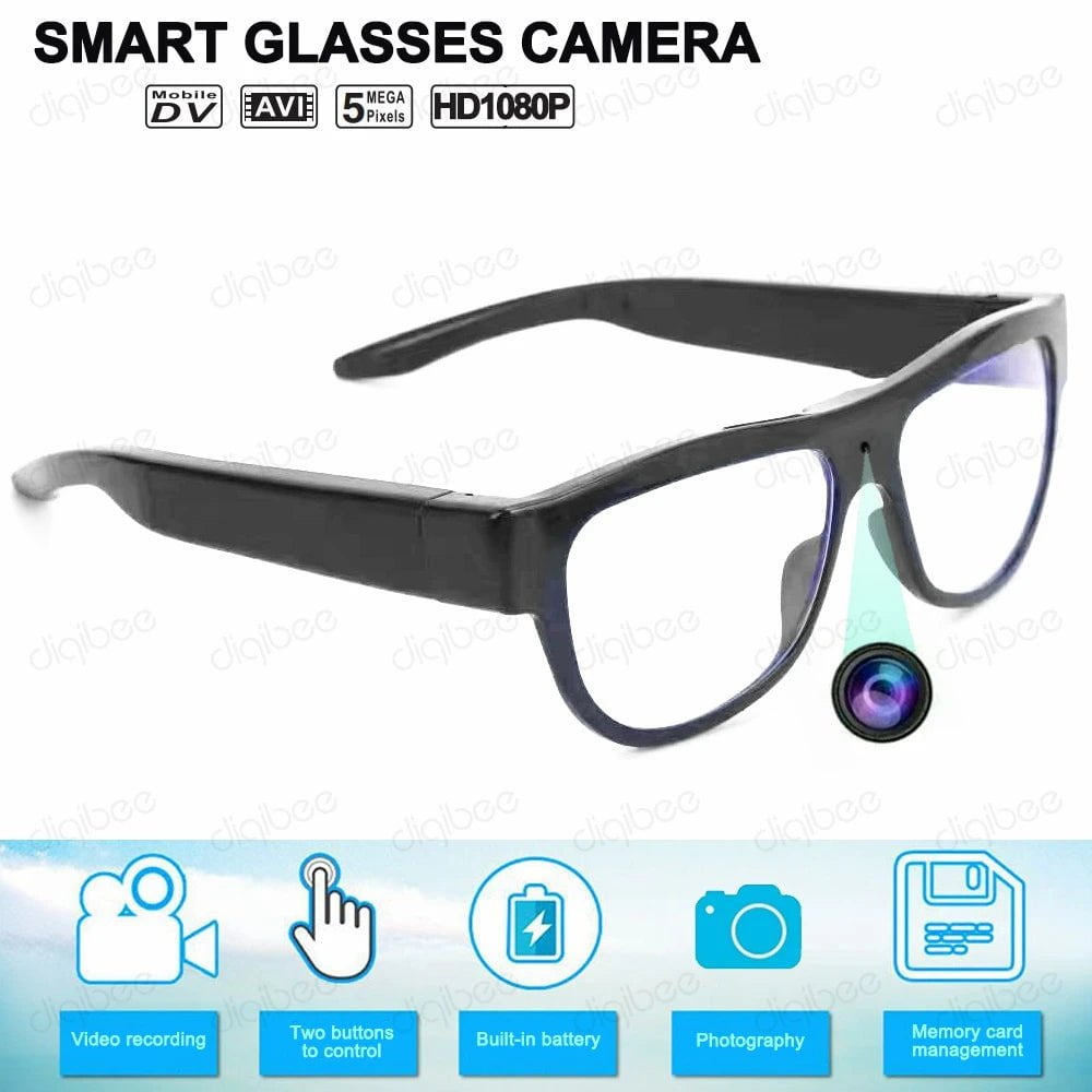 Storazone Outdoor Smart Glasses Mini Camera HD 1080P Eyewear Video Recorder Photo Taker Micro Camcorder espia camara gafas Car Driving DVR