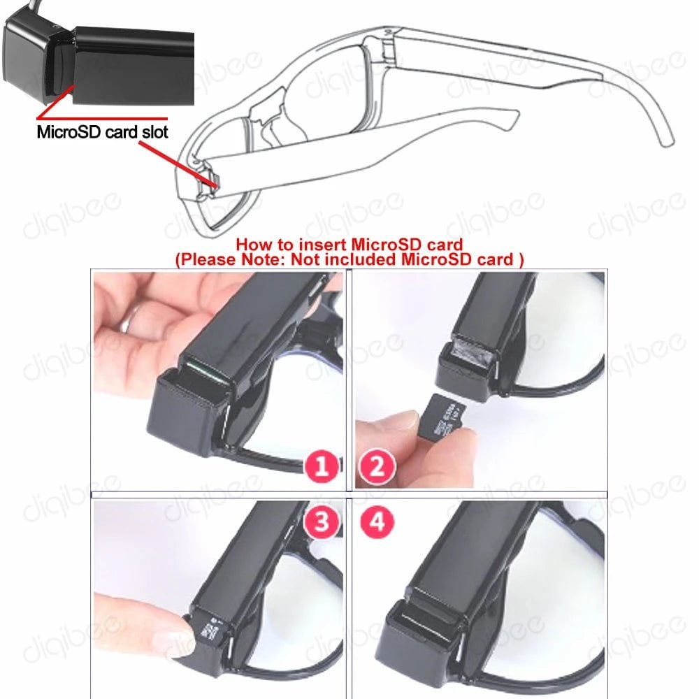 Storazone Outdoor Smart Glasses Mini Camera HD 1080P Eyewear Video Recorder Photo Taker Micro Camcorder espia camara gafas Car Driving DVR