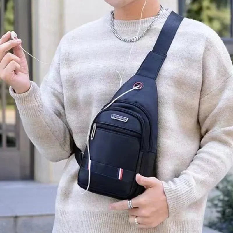 Storazone OutDoor Travel Fashion Mens CrossBorder Small Chest Polyester Shoulder Bag Trend Leisure.