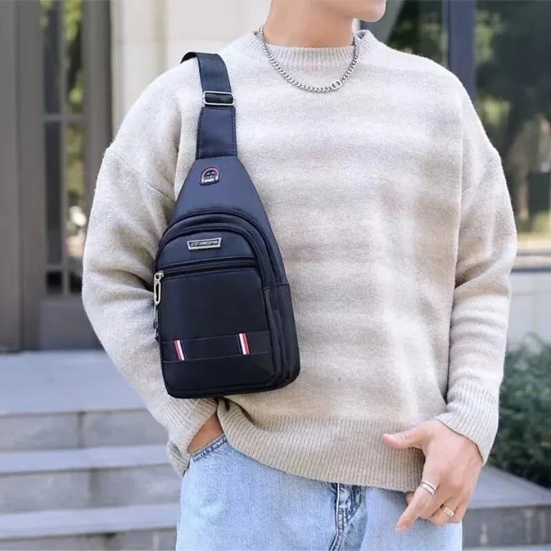 Storazone OutDoor Travel Fashion Mens CrossBorder Small Chest Polyester Shoulder Bag Trend Leisure.