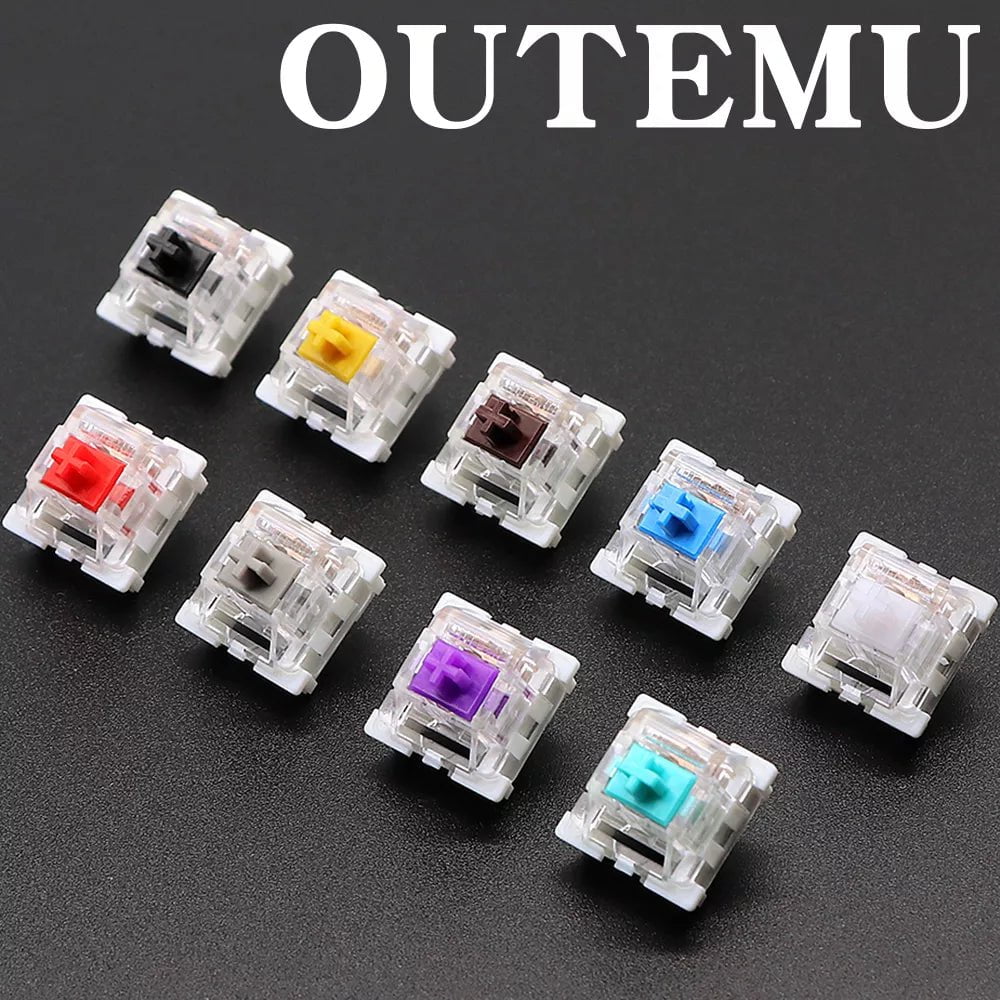 Storazone Outemu Switch for Keyboard 3Pin Linear Tactile Clicky Silent Switches for Mechanical Keyboards Gray White Red Blue Gaming Switch