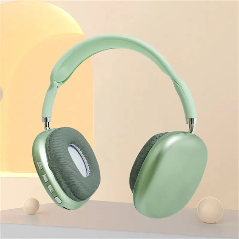 Storazone p9-Green / CHINA P9 Wireless Bluetooth Headphones With Micphone Noise Cancelling Headsets Stereo Sound Earbuds Sports Gaming Earphone Supports TF