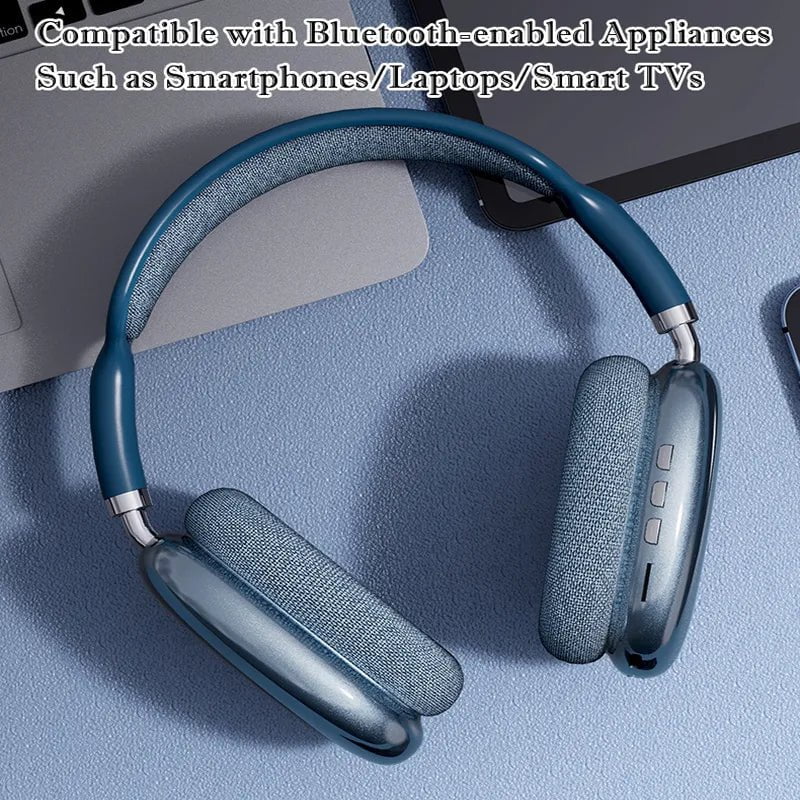 Storazone P9 Wireless Bluetooth Headphones With Mic Noise Cancelling Headsets Stereo Sound Earphones Sports Gaming Headphones Supports TF