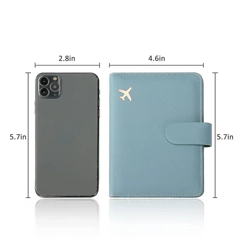 Storazone Passport Cover PU Leather Man Women Travel Passport Holder with Credit Card Holder Case Wallet Protector Cover Case