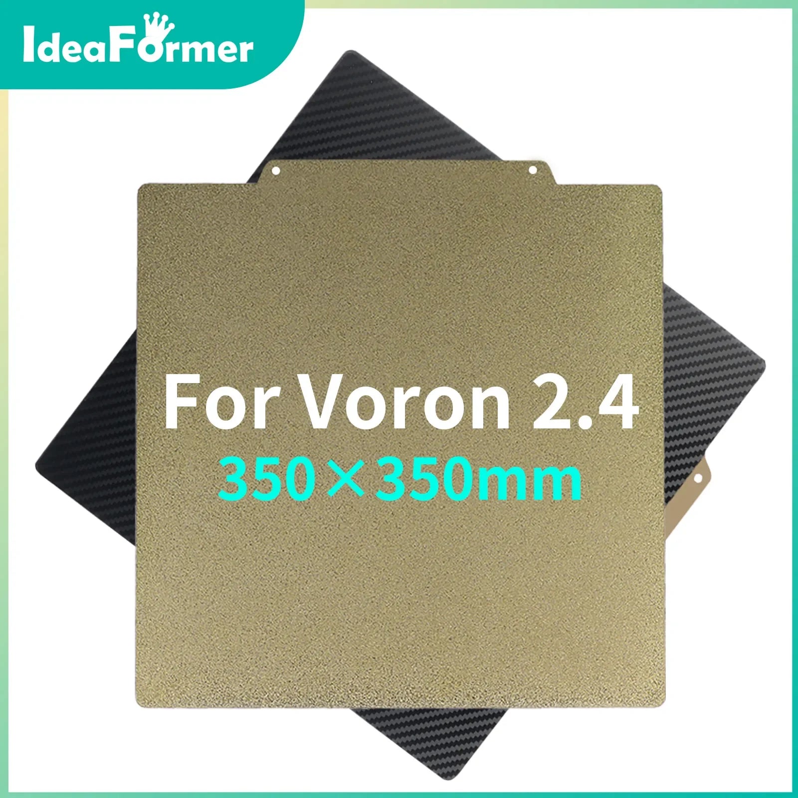 Storazone PEI Sheet 350x350mm Hot Bed Build Plate with Smooth PET Textured PEI Magnetic Base for 3D Printer FYSETC Voron 2.4 Build Plate