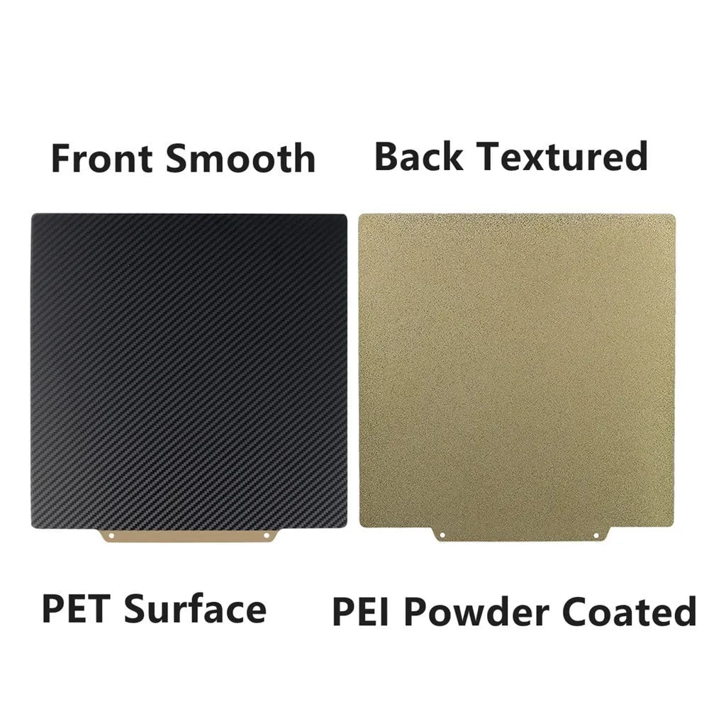 Storazone PEI Sheet 350x350mm Hot Bed Build Plate with Smooth PET Textured PEI Magnetic Base for 3D Printer FYSETC Voron 2.4 Build Plate