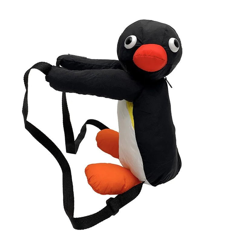 Storazone penguin Cartoon Funny Cute Cuddle Penguin Backpack Fashion Personality Plush Doll Bag Children's Bag Shoulder Bag Mini Knapsack Bags