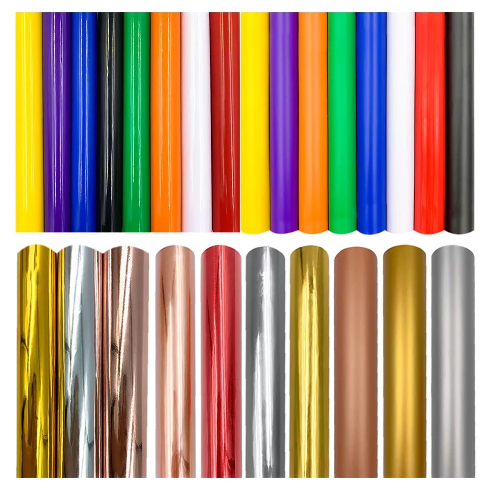 Storazone Permanent Adhesive Vinyl Matte Metal Colors Vinyl Sheets for cut Silhouette Party Decoration Stickers Craft Cutter Cars Decal