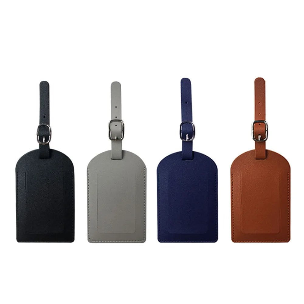 Storazone Personalize Initials Luggage Tag Custom Letters Men Women Suitcase Name Tag PU Airplane Labels Engrave Logo Travel Accessories