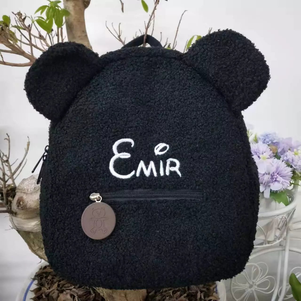 Storazone Personalized Embroidered Toddler Backpack Bag Lightweight Plush Bear Bag Kids Custom Name Backpack Gift for Boys Girls Ladies