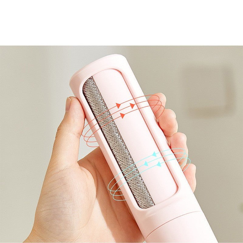 STORAZONE Pet Accessories 2-1 Reusable Pet Hair Remover Brush Lint Roller Portable Effective Self Cleaning Tool for Cat Dog Fur Hair Dust Removal Brush