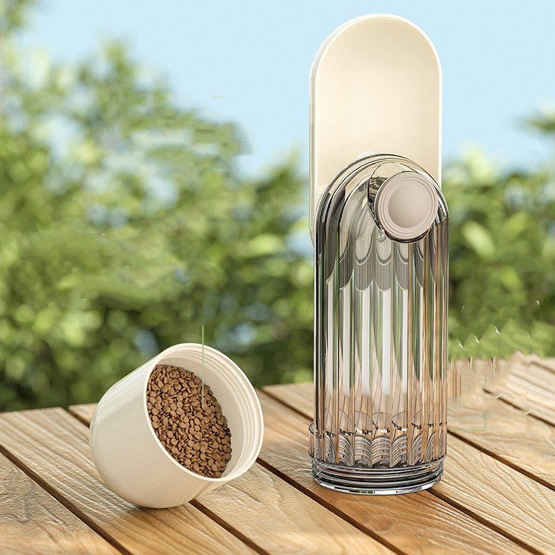 STORAZONE Pet Accessories 2 In 1 Pet Water Cup Segment Design Green Dog Walking Portable Drinking Cup Dog Feeding Supplies Pet Supplies Dog Walking Water Feeder Pets Products