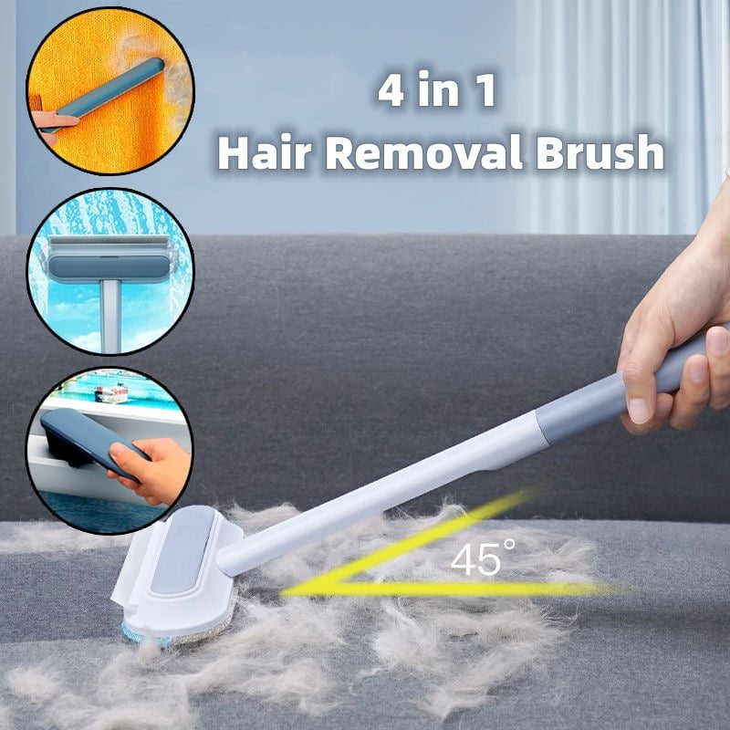 STORAZONE Pet Accessories 4 In 1 Multifunctional Hair Removal Brush Pet Dog Cat Hair Cleaner Brush Cat Hair Remover Window Screen Cleaning Tool Gadgets