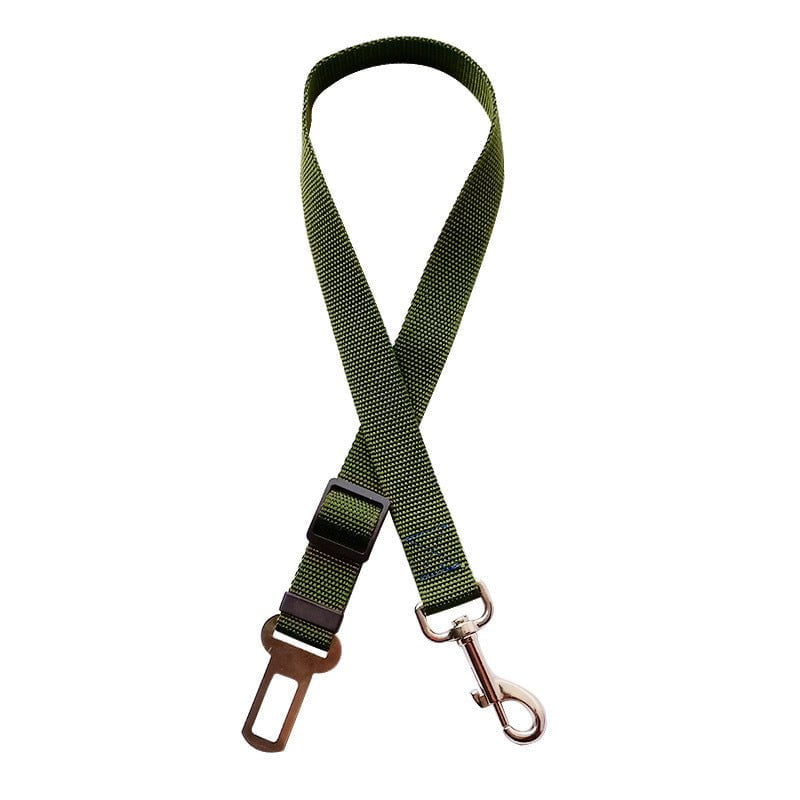 STORAZONE Pet Accessories Army Green Telescopic Traction Rope For Pet Car Seat Belt