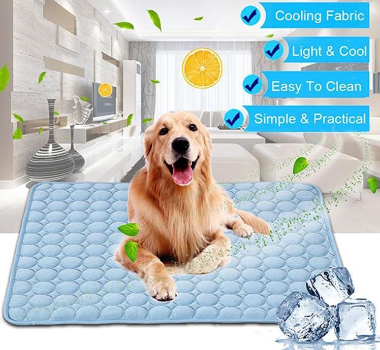 STORAZONE Pet Accessories Blue / 150x100cm Pet Dog Cat Ice Silk Cold Nest Pad For Cooling In Summer