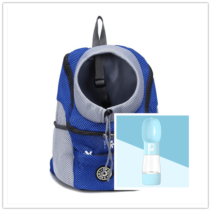 STORAZONE Pet Accessories Blue blue / L Pet Dog Carrier Carrier For Dogs Backpack Out Double Shoulder Portable Travel Outdoor Carrier Bag Mesh