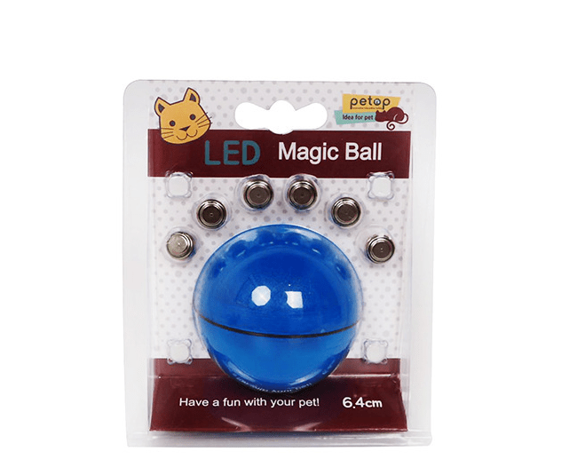 STORAZONE Pet Accessories blue LED Laser Electronic Rolling Pet Funny Cat Toy Ball