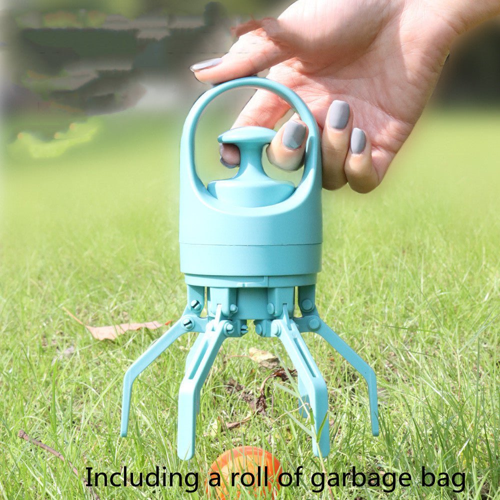 STORAZONE Pet Accessories Blue Portable Lightweight Dog Pooper Scooper With Built-in Poop Bag Dispenser Eight-claw Shovel For Pet Toilet Picker Pet Products