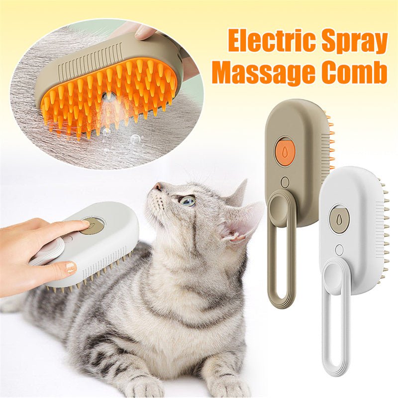 STORAZONE Pet Accessories Cat Steam Brush Steamy Dog Brush 3 In 1 Electric Spray Cat Hair Brushes For Massage Pet Grooming Comb Hair Removal Combs Pet Products