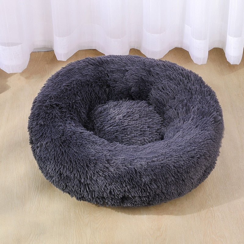 STORAZONE Pet Accessories Dark Gray / 40cm Dog Bed Super Soft Washable Long Plush Pet Kennel Deep Sleep Dog House Velvet Mats Sofa For Dog Basket Pet Cat Bed