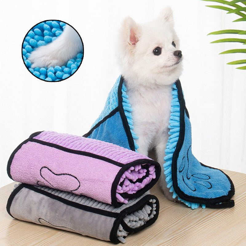 STORAZONE Pet Accessories Dogs Cats Towels Super Absorbent Dog Bathrobe Microfiber Bath Towels Quick-Drying Cat Bath Towel For Pets Towel Dog Towels Pet Products